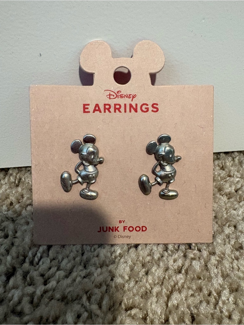 Disney Silver Mickey Mouse Stud Earrings